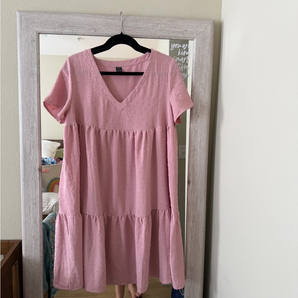 SHEIN Dusty Pink Textured Blouse